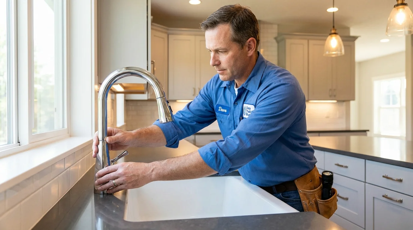 Kitchen faucet installation by Johns Plumbing LLC in Walker